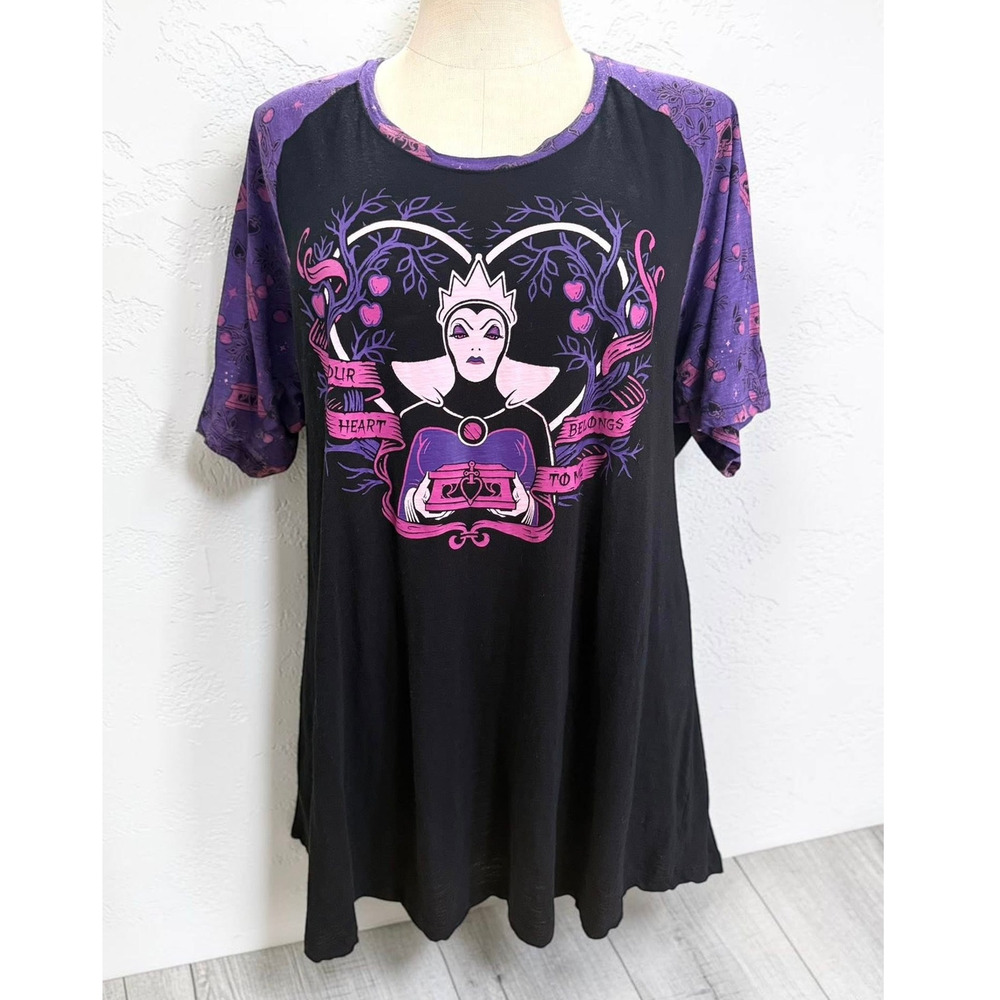 Torrid 3 (3X) Disney Villains Evil Queen Sleep Lounge Tunic Gown Pajama Shirt